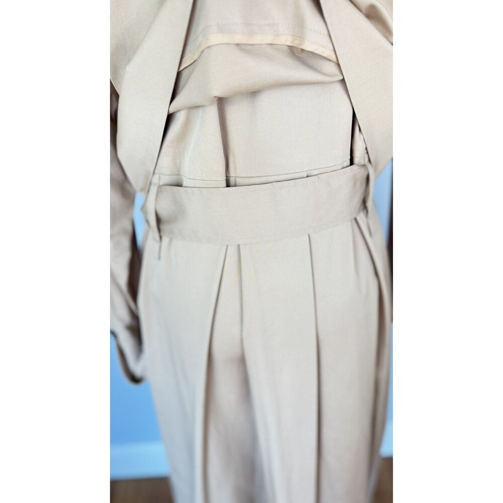 NWT COS Tan Belted Long Tailored Trench Coat Size 10 Classic Old Money Preppy - Picture 6 of 9
